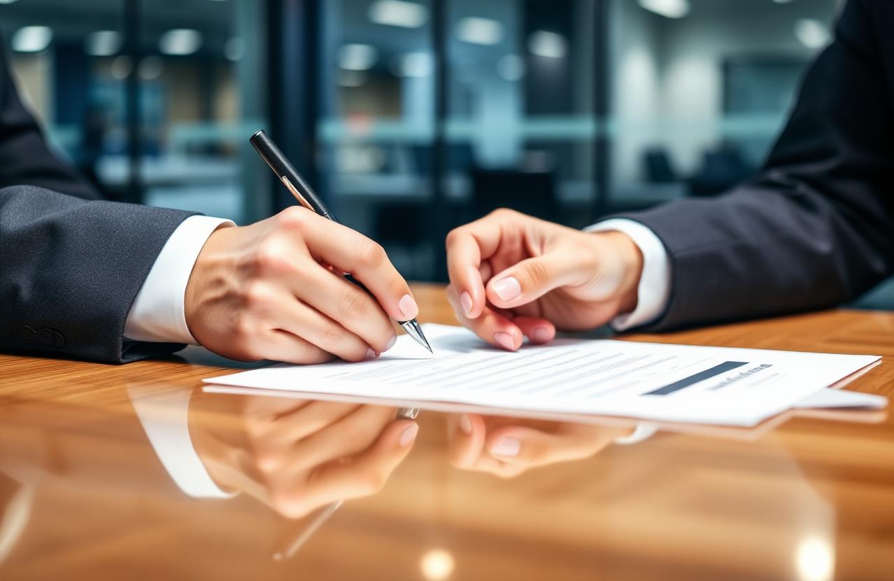 Firma de contratos